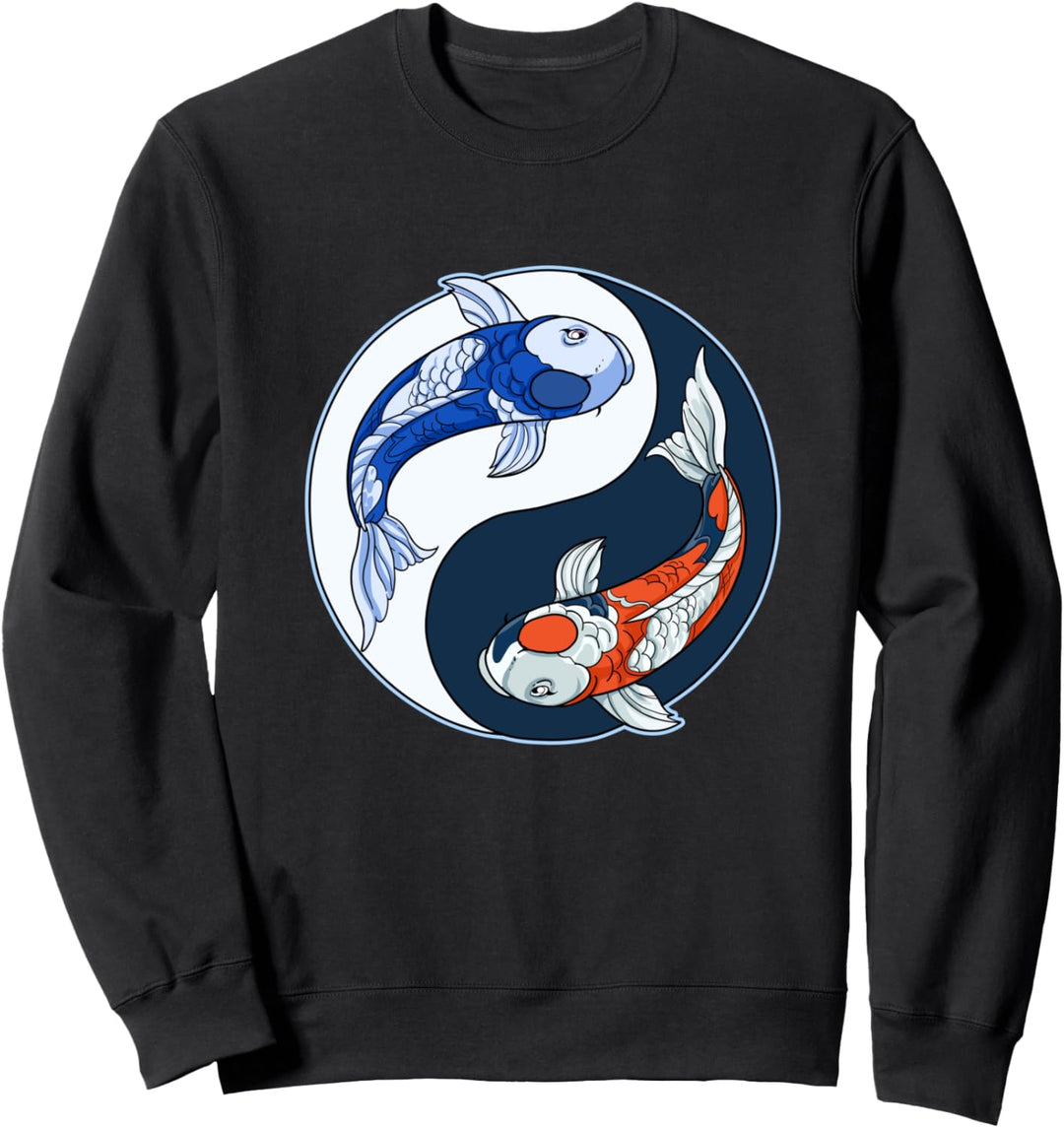 Koi Fisch Yin Yang Japanischer Koi Teich Sweatshirt