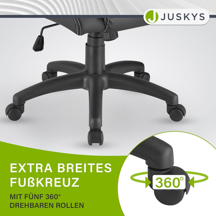 Juskys Racing Schreibtischstuhl Montreal ergonomisch höhenverstellbar & gepolstert 120 kg belastbar