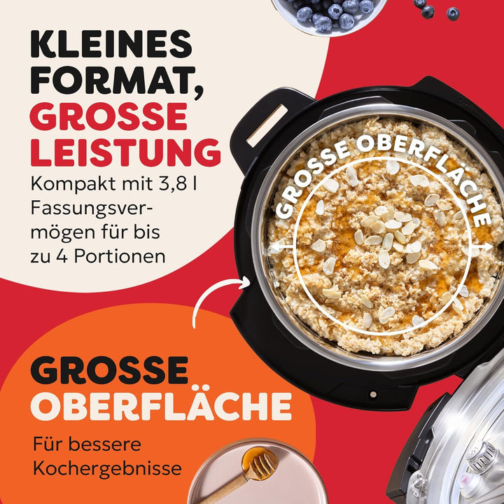 Instant Pot Multikocher, 3.8L 7-in-1 Smart Cooker - Schnellkochtopf, Schongarer, Reiskocher, Sautier