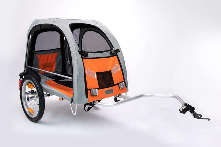 TrendPet Comfort Wagon M, Grauer Aluminiumanhänger mit Federung für Hundebesitzer, Outdoor-Enthusias