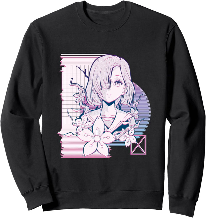 Japan Vaporwave mit vaporwave anime girl und vaporwave Sweatshirt