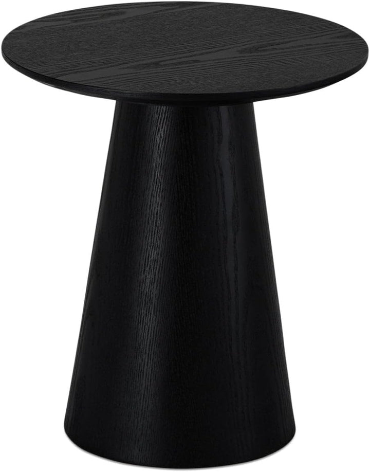 Furnhouse Ibbe Design Runder Schwarz Couchtisch Wohnzimmertisch ø45x50 cm Eichenoptik Design Skandin