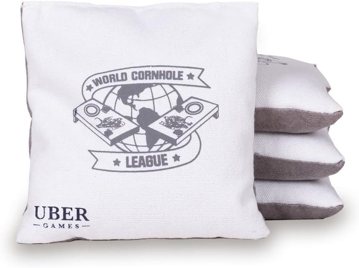Uber Games - World Cornhole League – 8 professionelle Cornhole Sitzsäcke – 4 x Grün & 4 x Grau – Off