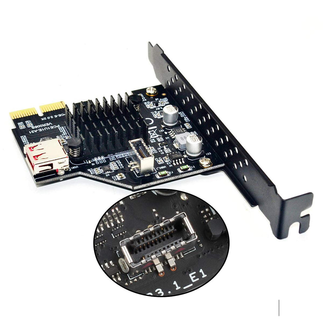 cablecc USB 3.1 Frontblendenbuchse & USB 2.0 auf PCI-E Express Kartenadapter für Motherboard