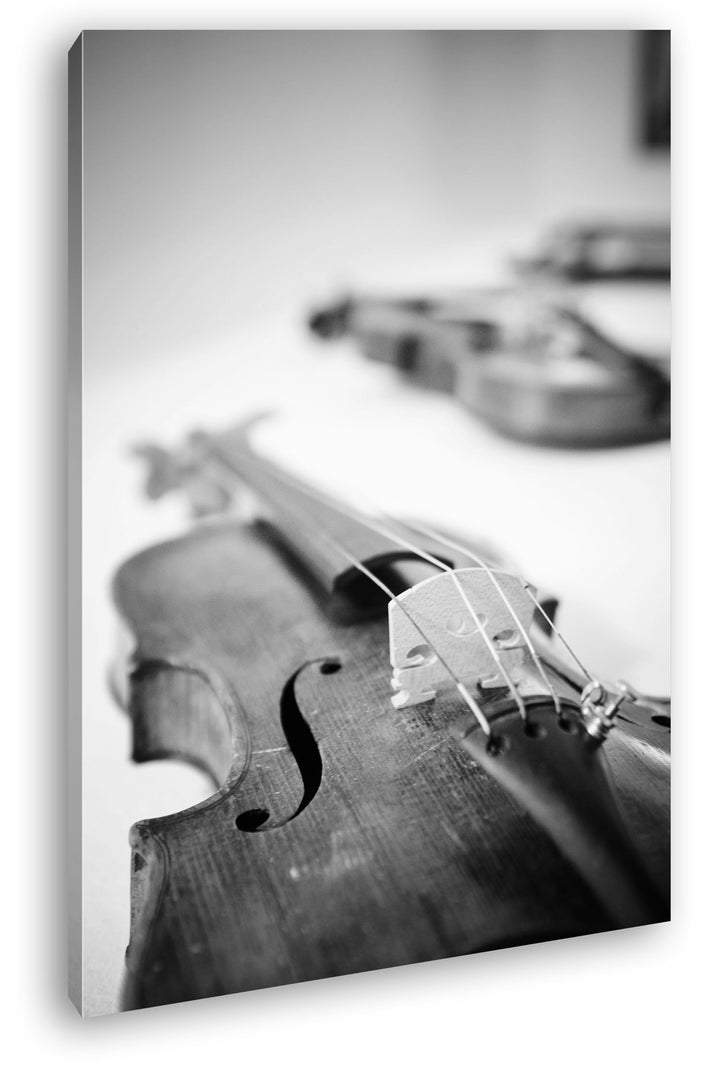 deyoli Klassische Geigen und Violinen Effekt: Schwarz/Weiss im Format: 80x60 als Leinwandbild, Motiv