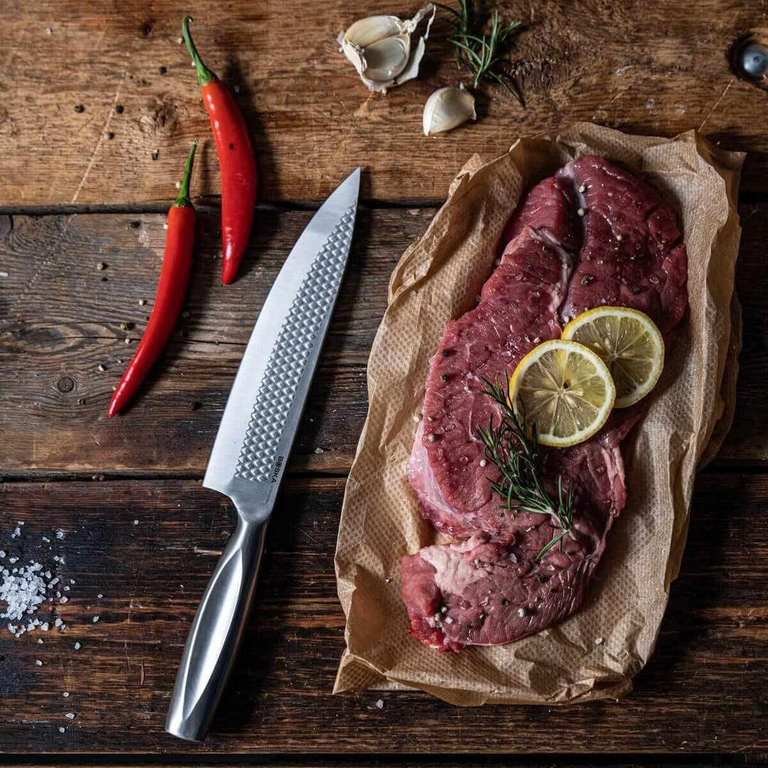 Boska Chefkoch-Messer Monaco+ / Professionelles Küchenmesser/Edelstahl/Rasiermesserscharf/Ergonomisc