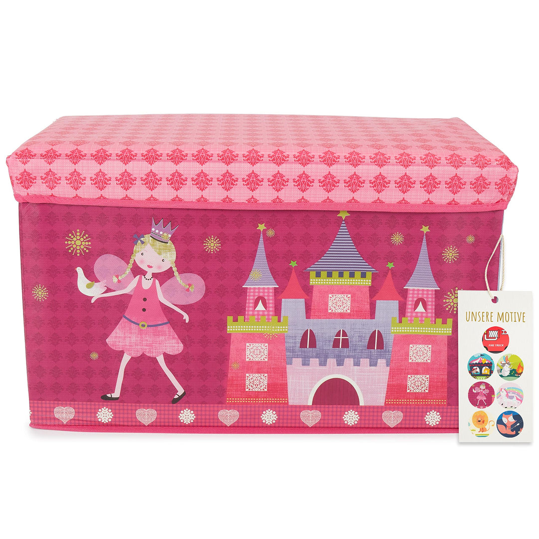Bieco Aufbewahrungsbox mit Deckel | 60L, faltbar | ca. 60x30x35cm | Spielzeugkiste mit Deckel | Aufb