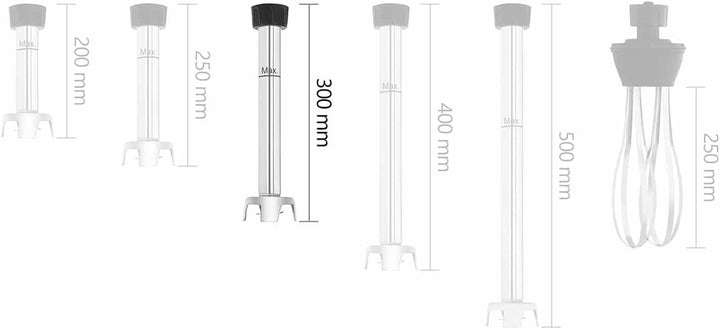 Royal Catering - Stabmixer Pürierstab Mixstab Zubehör (Mixaufsatz, Edelstahl, 300 mm Länge, mit gros