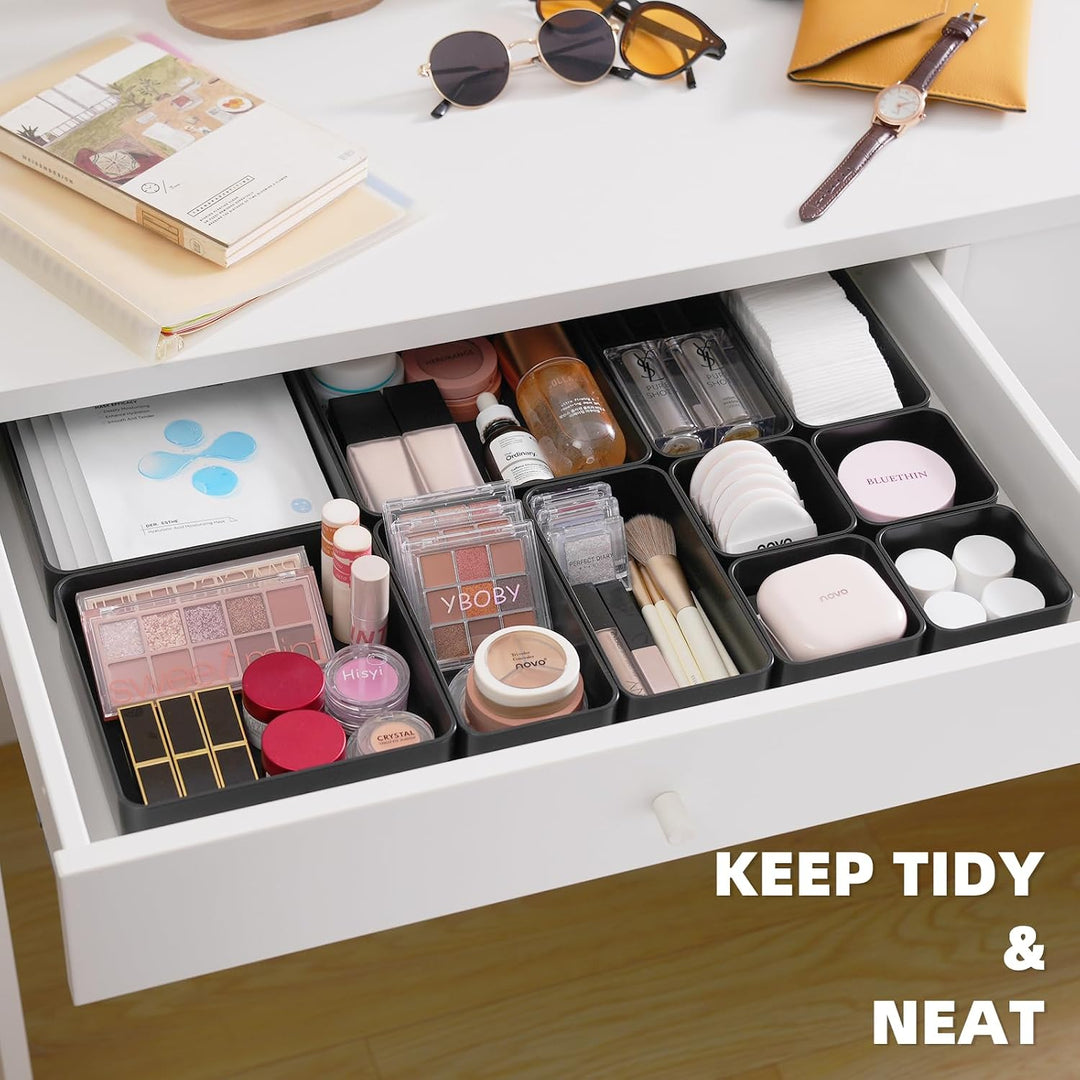 Stapelbares Schubladen-Organizer-Set, verschiedene Grössen, Schreibtisch-Schubladen-Organizer, Ablag