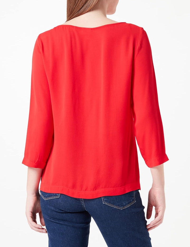 s.Oliver BLACK LABEL Damen Bluse Kurzarm, Rot 3126