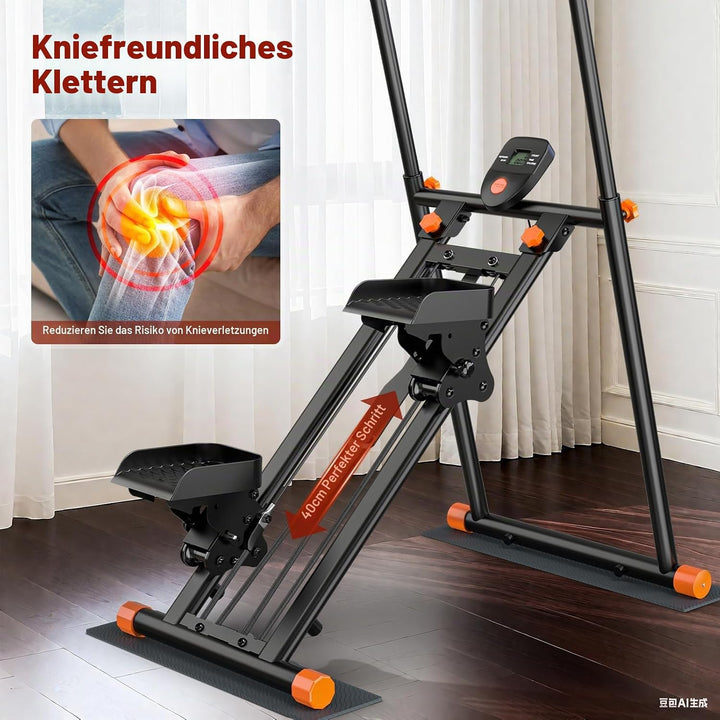 Treppenstepper für Heim-Fitnessübungen, faltbarer Treppenmeister, vertikale Klettermaschine mit vers