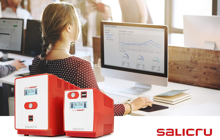 USV SALICRU SPS 1200 SOHO+ (Line-Interactive-USV 500 VA - 2200 VA mit USB-Doppelladegerät) 1200 VA,