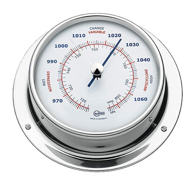 Barigo Sky Kabinenaustattung Schiffsbarometer Edelstahl poliert 110mm