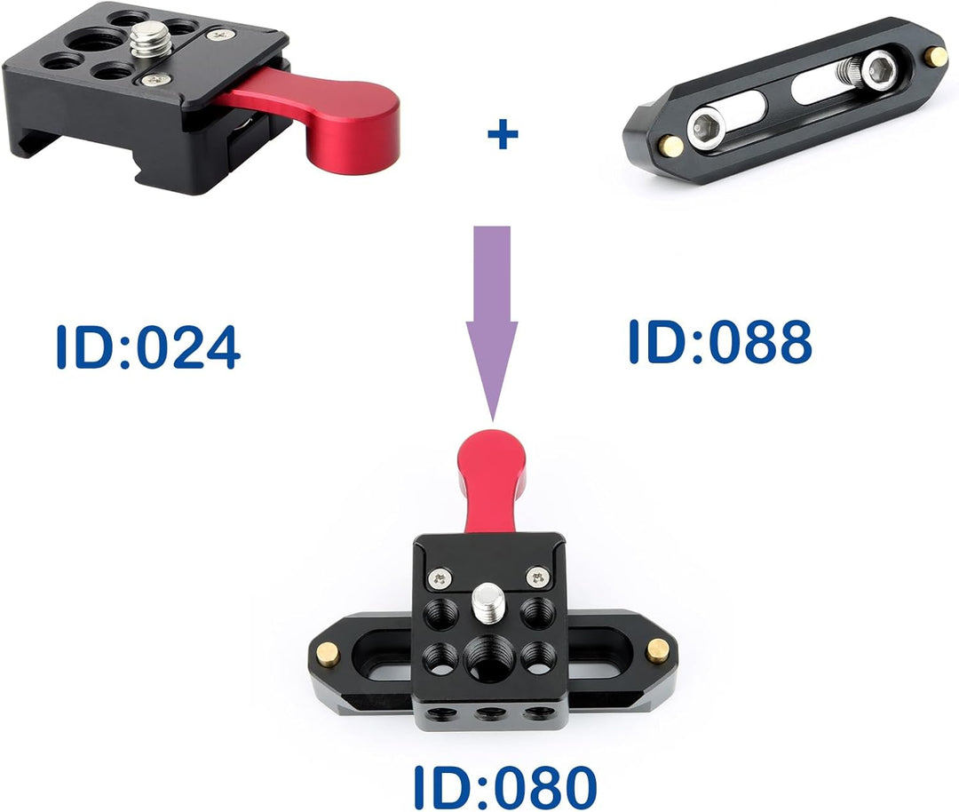 NATO Clamp,NICEYRIG NATO Lock Klemme mit Quick Release Sicherheitsschiene 7cm für LED Video Licht, M