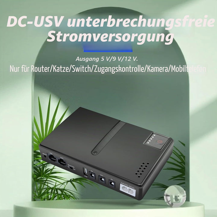 Asixxsix Mini USV, 18W Wiederaufladbare Batterie Backup Unterbrechungsfreie Stromversorgung mit Ausg