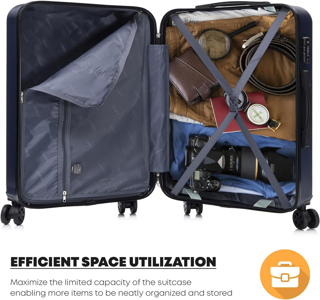 Premium Reisekoffer TSA-Schloss,YKK-Reissverschluss Hartschalen-Koffer Trolley Kabinenkoffer Rollkof