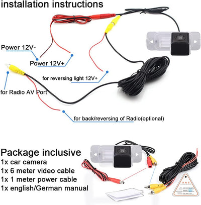 Auto Umkehrkennzeichen Lichtkamera für Mercedes Benz MB S-Klasse W220 S55 S63 S280 S300 S320 S350 S4