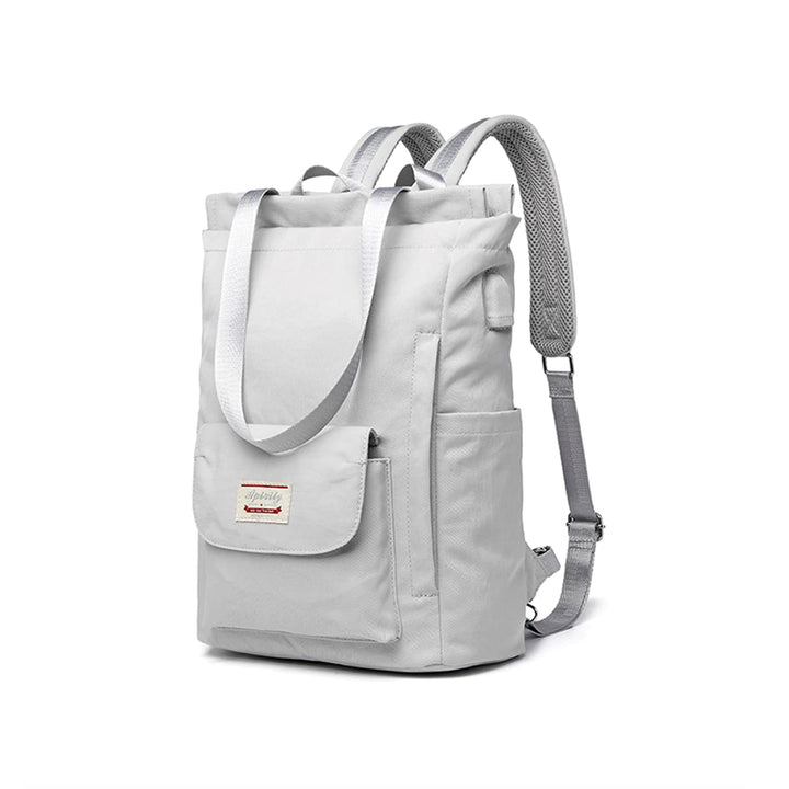 PORRASSO Damen Laptop Rucksack Casual Schultertasche mit USB Ladeanschluss Gepäckband Schultasche fü