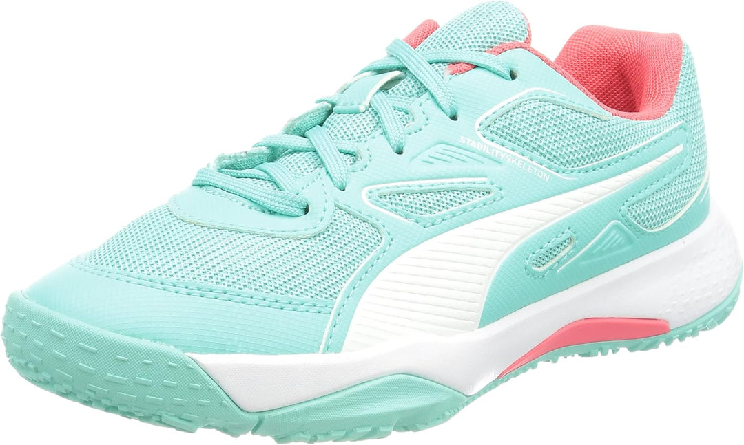 PUMA Unisex Kinder Solarflash Jr Leichtathletik-Schuh 28 EU Elektro Aqua Sunblaze Puma White, 28 EU