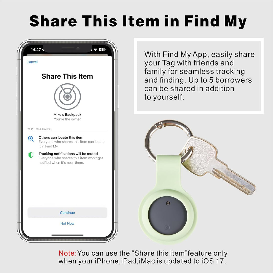 Reyke Smart Tag Pro, Koffer Tracker kompatibel mit Apple Wo ist APP (nur iOS), Schlüsselfinder für S