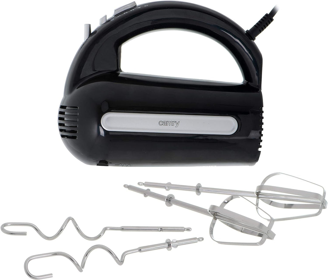CAMRY CR 4218 Elektrischer Handrührer, 300 W, Handmixer mit 5 Arbeitsgeschwindigkeiten, Mixer mit 2