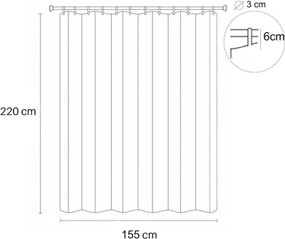 Outdoor Vorhang Schlaufengardine SET 220 x 155 cm Gartenlauben Balkon-Vorhänge Gardinen Verdunkelung