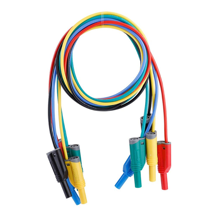 5 stücke 3.3ft P1050-1 4mm Messleitung Bananenstecker Sicherheit Weiche Silikon Draht Stapel Messlei