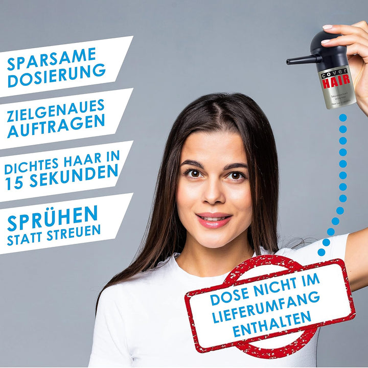 COVER HAIR Pumpsprayaufsatz für Schütthaar & Streuhaar | Geeignet für 14g Dose | Applikator für Schü
