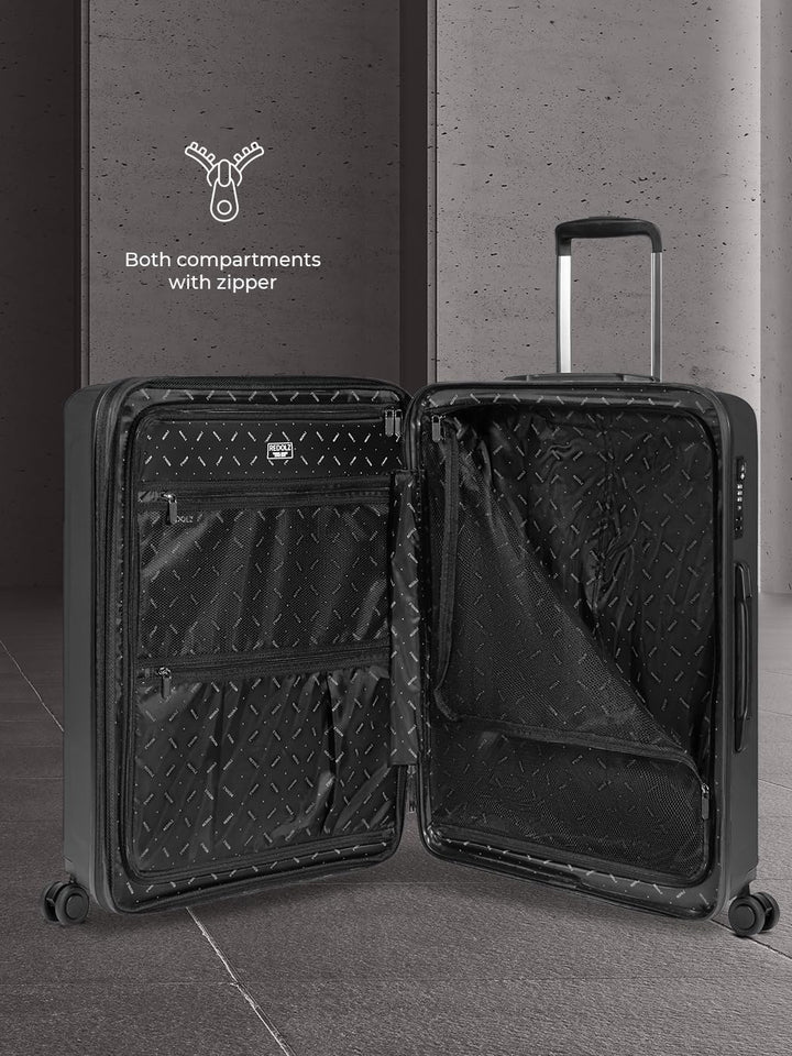 REDOLZ Mittelgrosser Hartschalen M+ Trolley | 46 x 30 x 66 cm | Koffer mit Dehnfalte von 82 auf 97 L