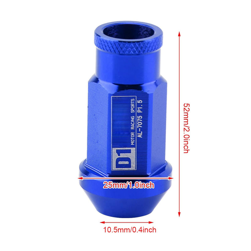 Radmuttern, 20 Stück M12X1.5 Autoreifenschrauben, Car Racing Aluminium Radmutter Radschrauben Mutter