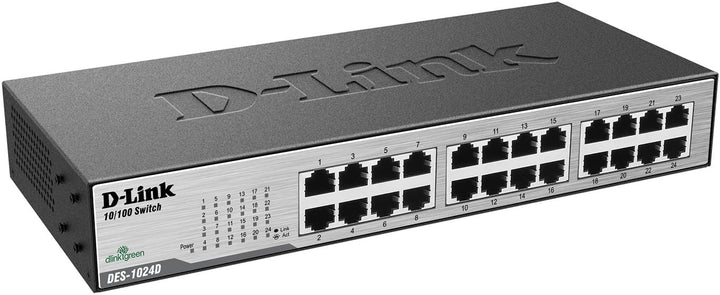 D-Link DES-1024D 24-Port Fast Ethernet Switch (10/100 Mbit/s-Anschlüsse, bis zu 200 Mbit/s im Full-D