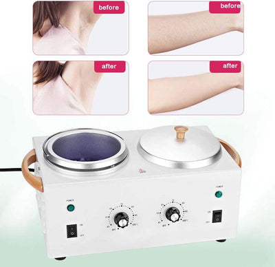 Double Wax Warmer Professionelle elektrische Heizung Dual Hot Facial Skin Equipment SPA Einstellbare