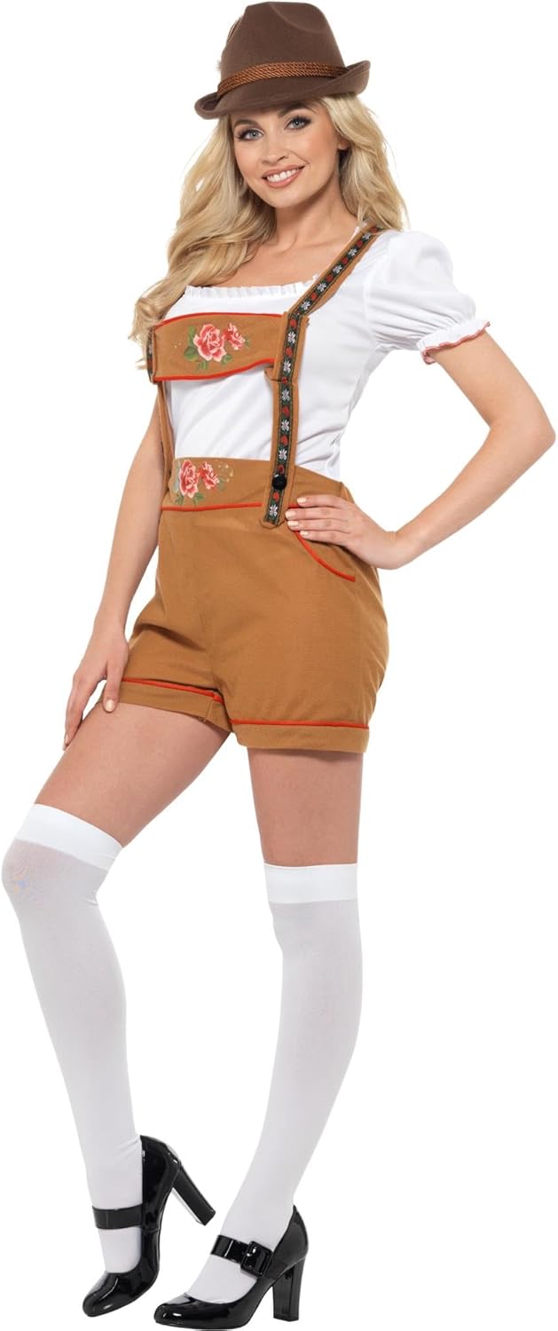 Smiffy's Smiffys 49654 Sexy bayrisches Biermädchen-Kostüm, braun L, L