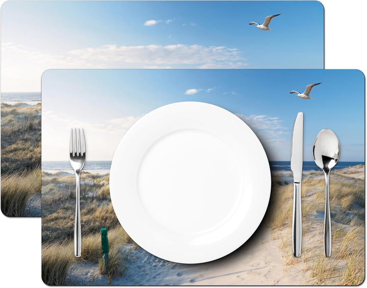 KitchenYeah© Platzsets Abwaschbar 6-Teilig 45x30 cm Tischsets Platzdeckchen Platzset Unterlage Tisch