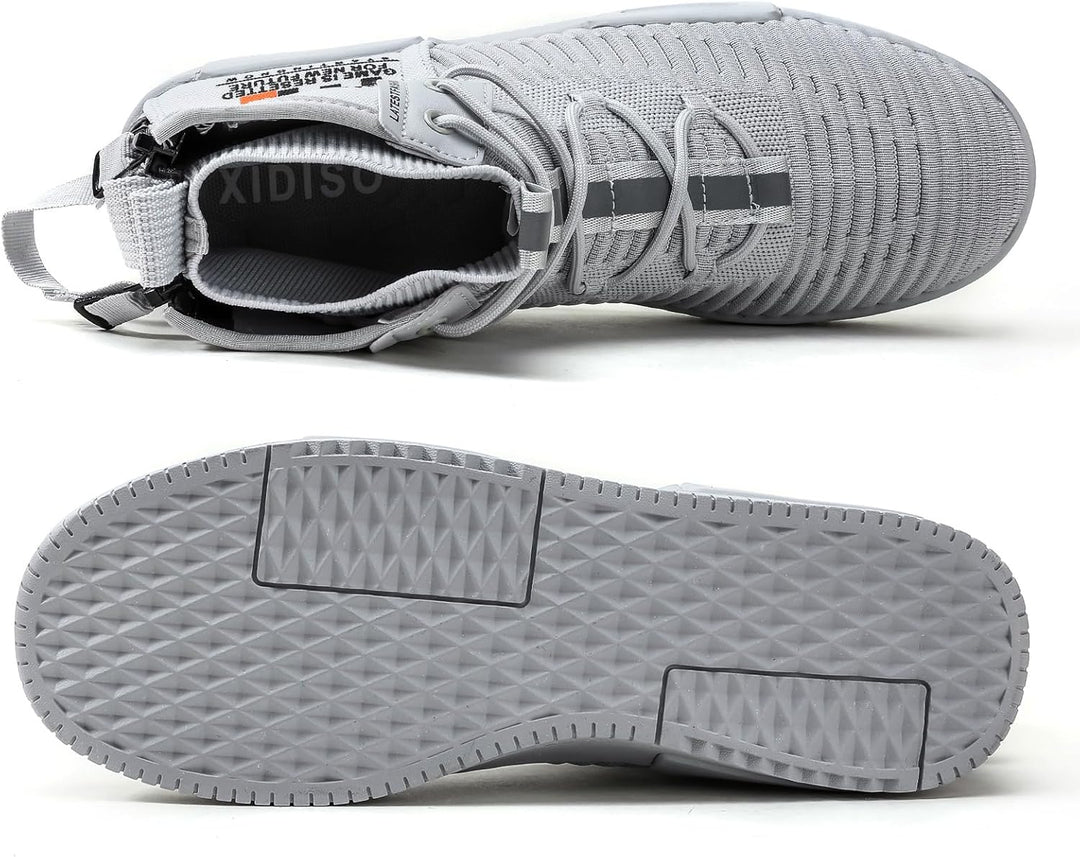 FUSHITON Herren Sportschuhe High Top Turnschuhe Mode Freizeitschuhe Draussen Laufschuhe Sneakers Lei