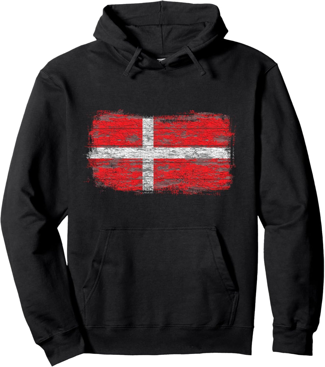 Dänemark rustikale Nationalflagge Pullover Hoodie