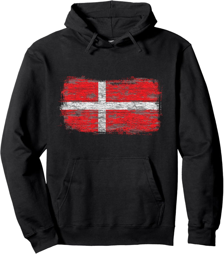 Dänemark rustikale Nationalflagge Pullover Hoodie