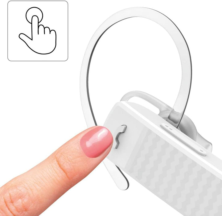 Hama Mono Bluetooth Headset (Multipoint, für zwei Geräte, Sprachsteuerung, Berührungssteuerung, Head