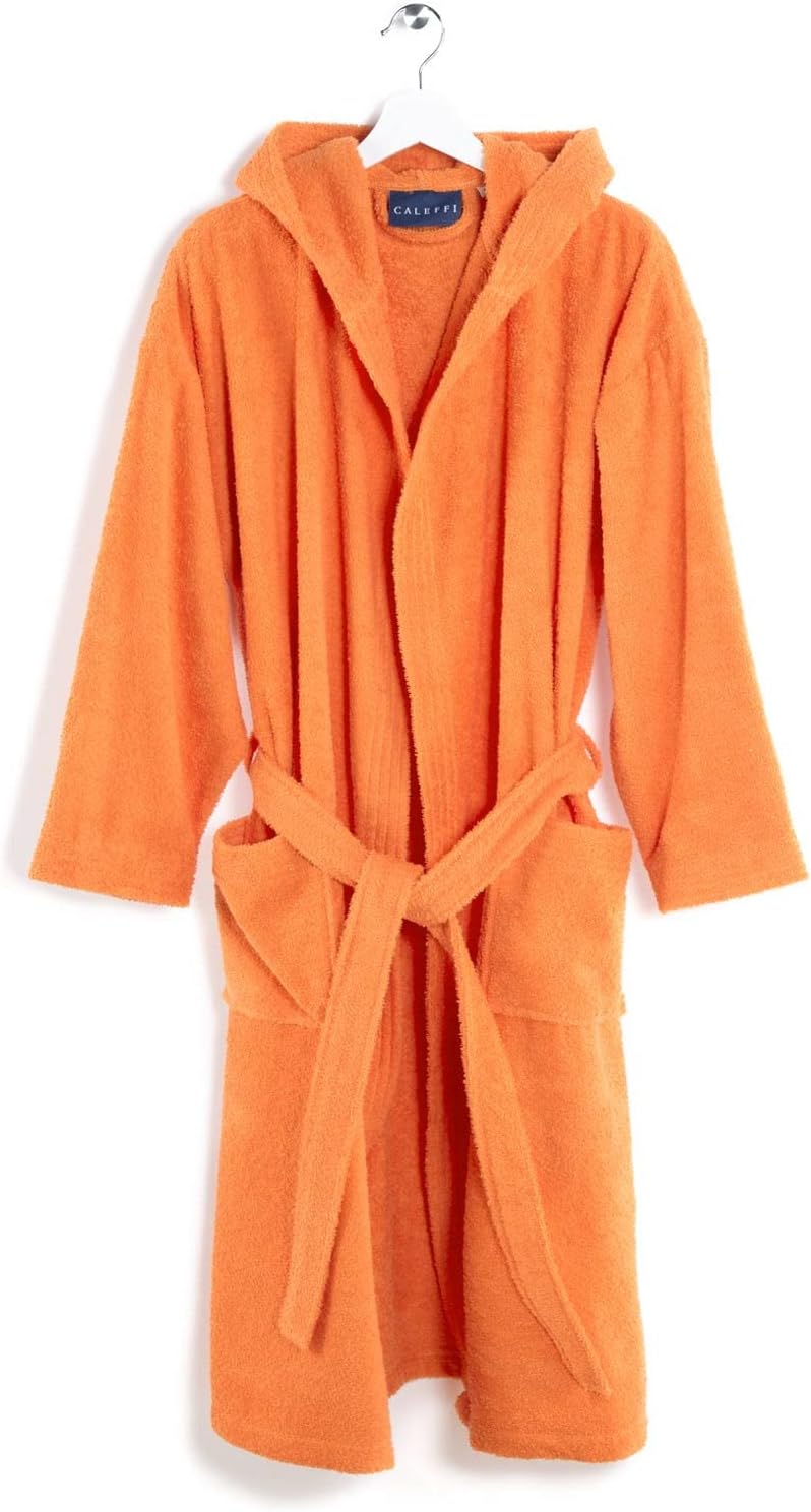 Caleffi Minorca Junior Bademantel mit Kapuze, Orange, 8-10 anni