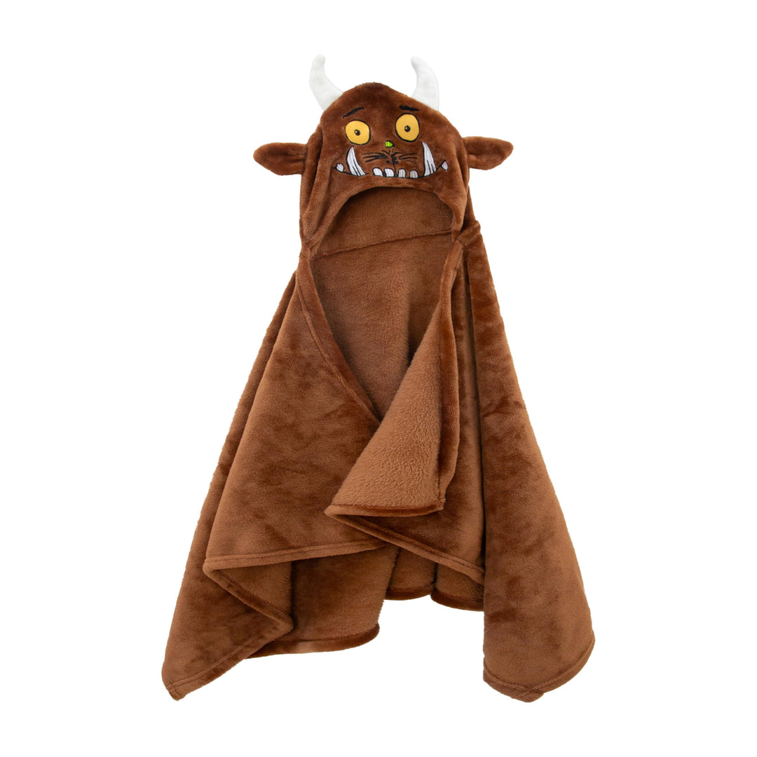 The Gruffalo Offiziell lizenzierte Fleecedecke mit Kapuze, superweiche, warme Decke, Walddesign, per