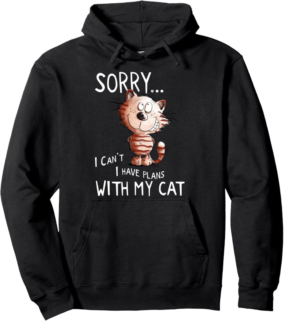 Lustige Katzen Sprüche mit Katzenmotiv für Katzen Fans I Fun Pullover Hoodie