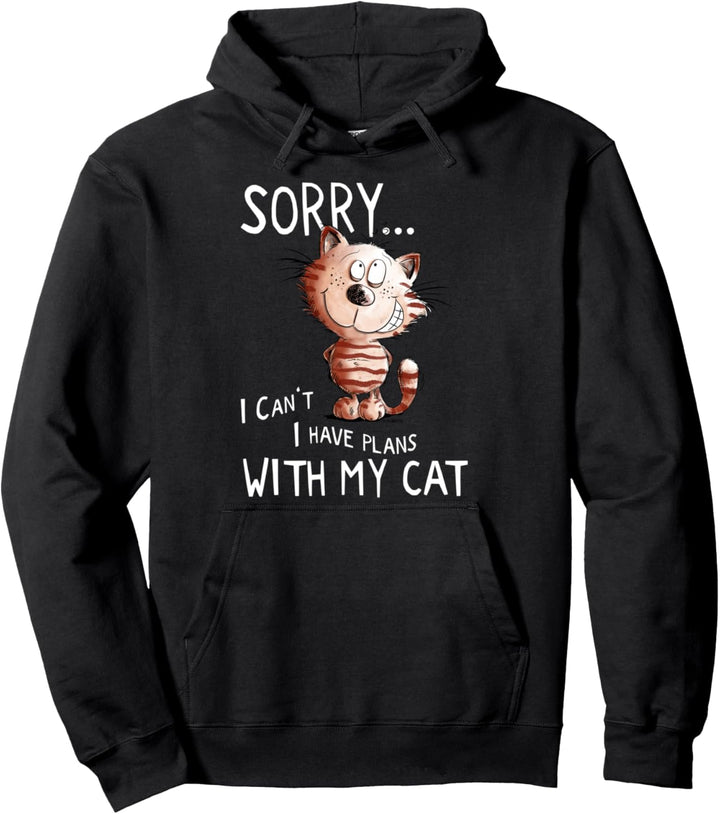 Lustige Katzen Sprüche mit Katzenmotiv für Katzen Fans I Fun Pullover Hoodie