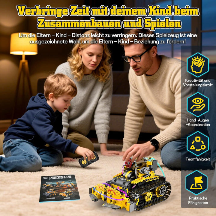 Technik Roboter Bauspielzeug, 5-in-1 Roboticset Programmierbarer mit App & Fernsteuerung, RC Roboter