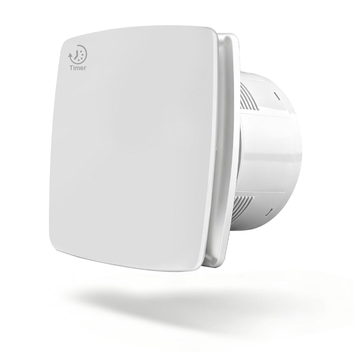 Ø150mm Badlüfter mit Nachlauf [18W - IPX4 - 35db - 240m³/h] Leiser Abluftventilator mit Rücklaufklap