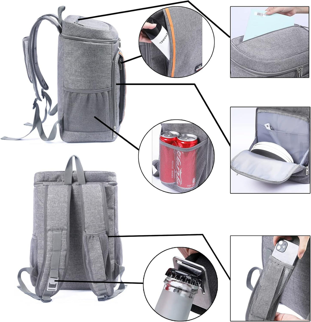 26L Kühl Rucksack Thermo Rucksack Picknicktasche Gross Isoliert Cooler Bag für Männer Frauen zum Pic