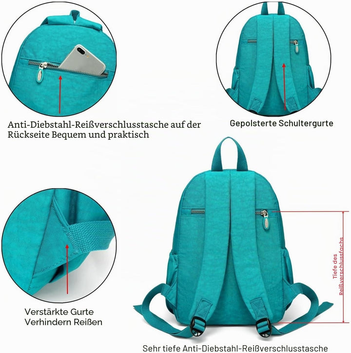 AOTIAN Frauen Rucksack Klassische Leichte Kleine Tagesrucksack Damen Nylon City Pack Jugendliche Läs