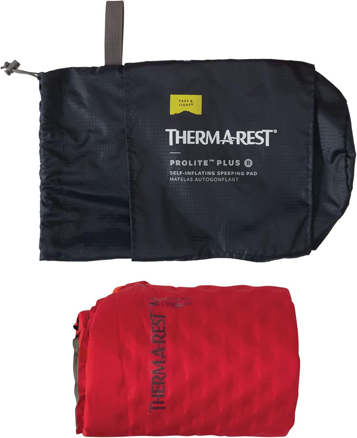 Therm-a-Rest Prolite Plus Ultraleichte selbstaufblasende Rucksackunterlage mit WingLock-Ventil, Wing