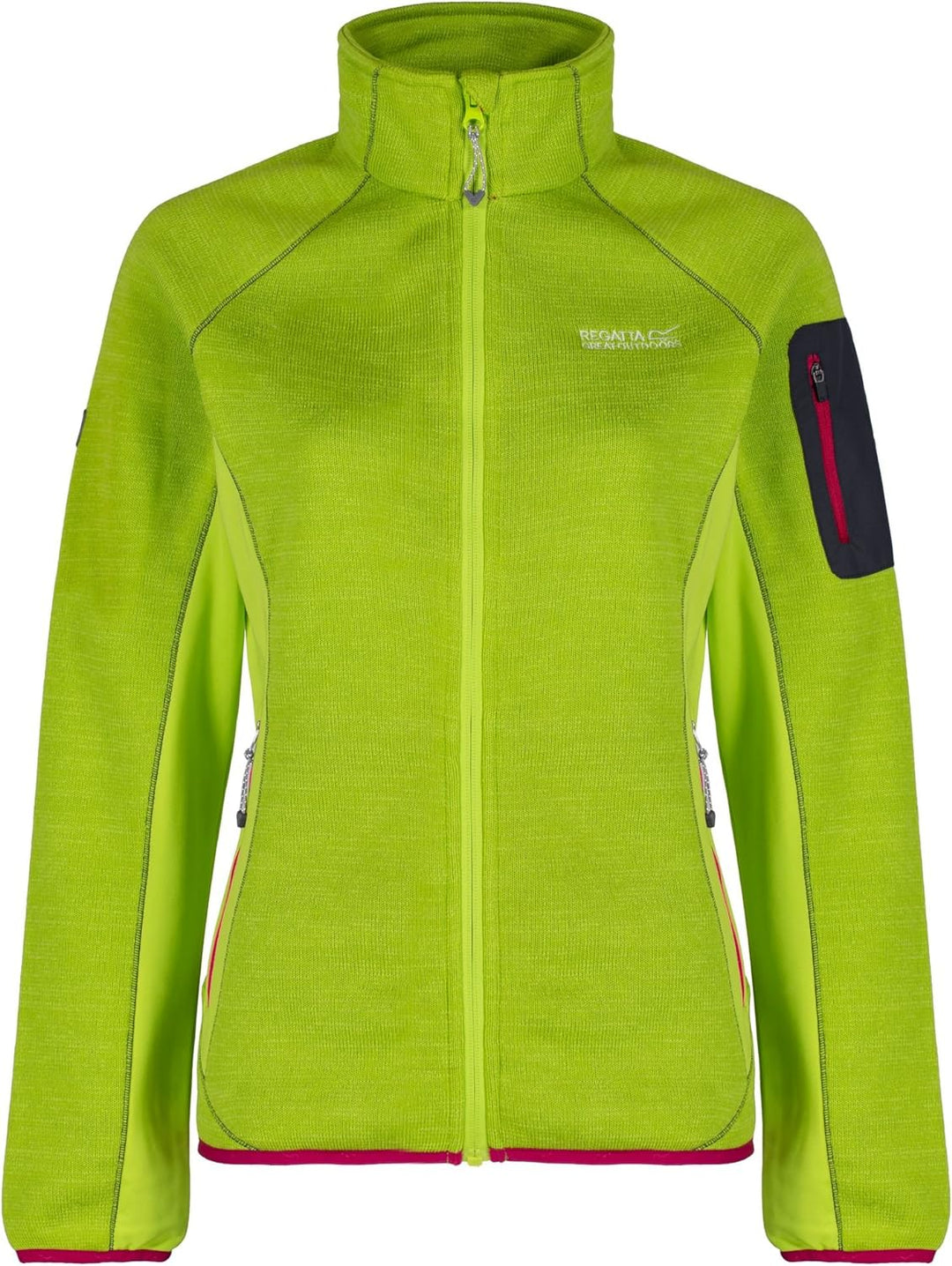 Regatta Laney II Damen Strickjacke Jacke Strick Fleecejacke Seal Grey 36 Grau - Schwarz, 36 Grau - S