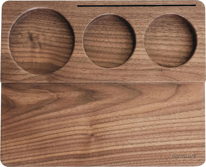Normcore Tampermatte, Coffee Tamperstation 51mm 54mm 58mm für Barista aus Original Walnuss, Espresso