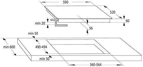 ENCIMERA E6322C 3F VITRO HISENSE
